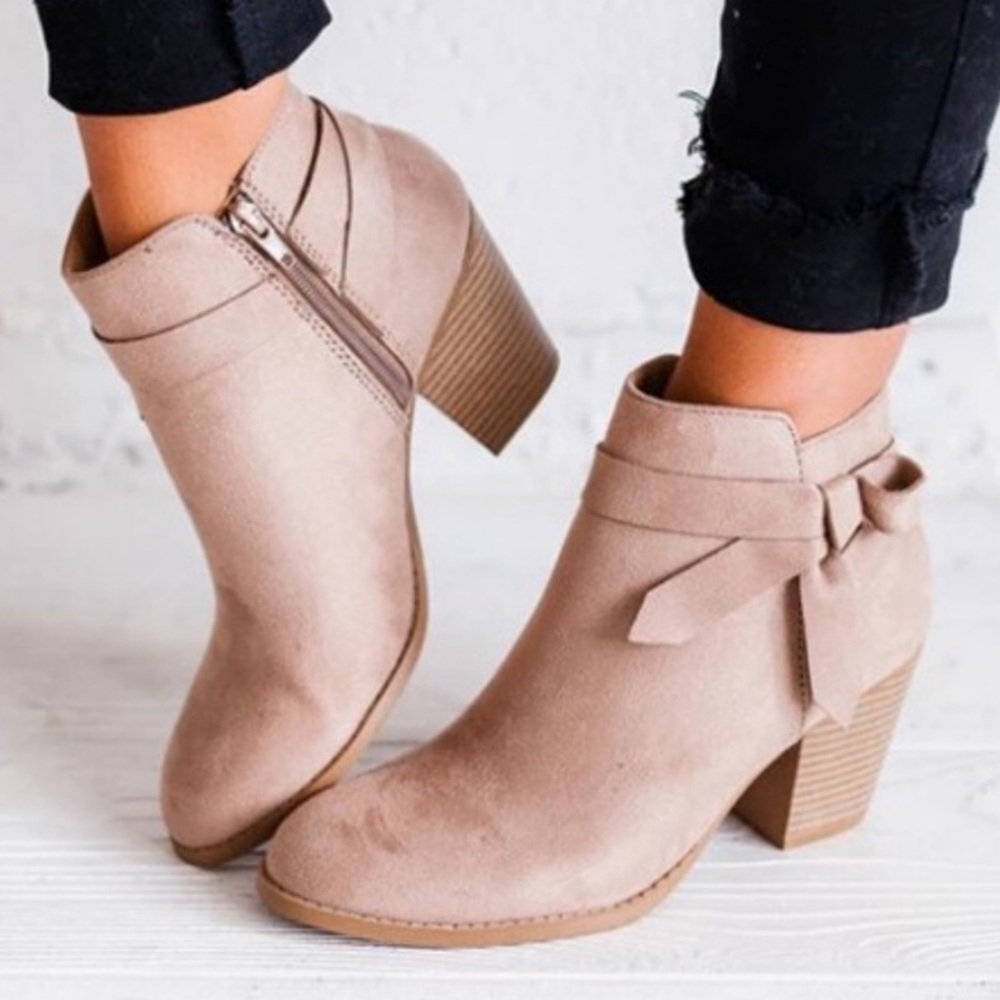 🚫SOLD OUT🚫 LAST ! Best Suede Side Knot Booties - Picture 7 of 8